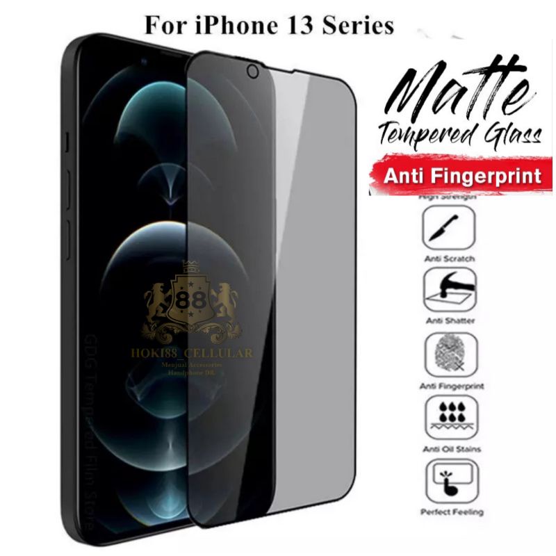 Matte Glass 9H iphone 13 Mini iphone 13 iphone 13 Pro iphone 13 Pro Max Tempered Glass Anti Minyak Anti Gores Kaca Full Layar