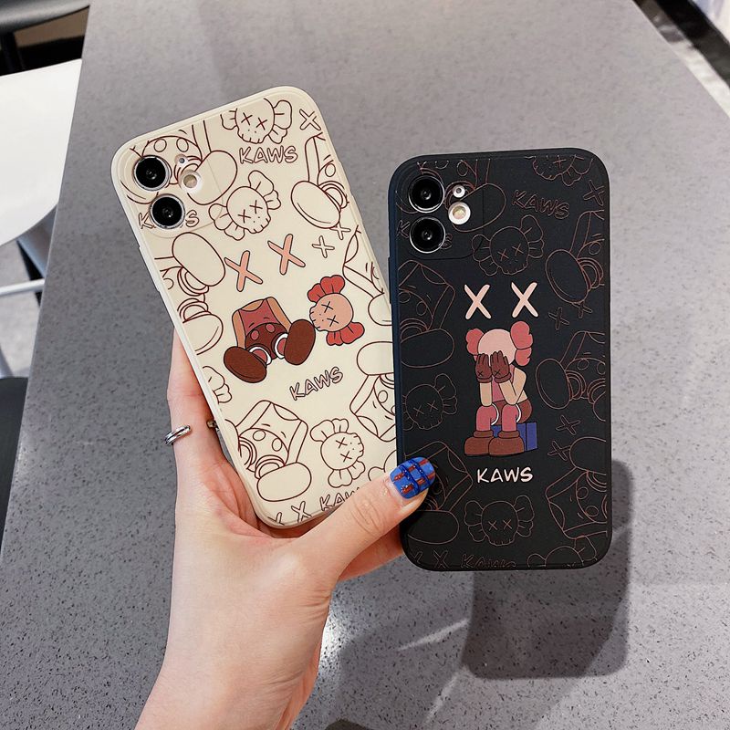 Edge Black KAWS Funny Silicone Soft Case iP iPhone 6 6S 7 8 + Plus X XS XR 11 12 13 Pro Max Casing Xiaomi Redmi 8 9 10 9A 9C 9T Note 7 11 Pro