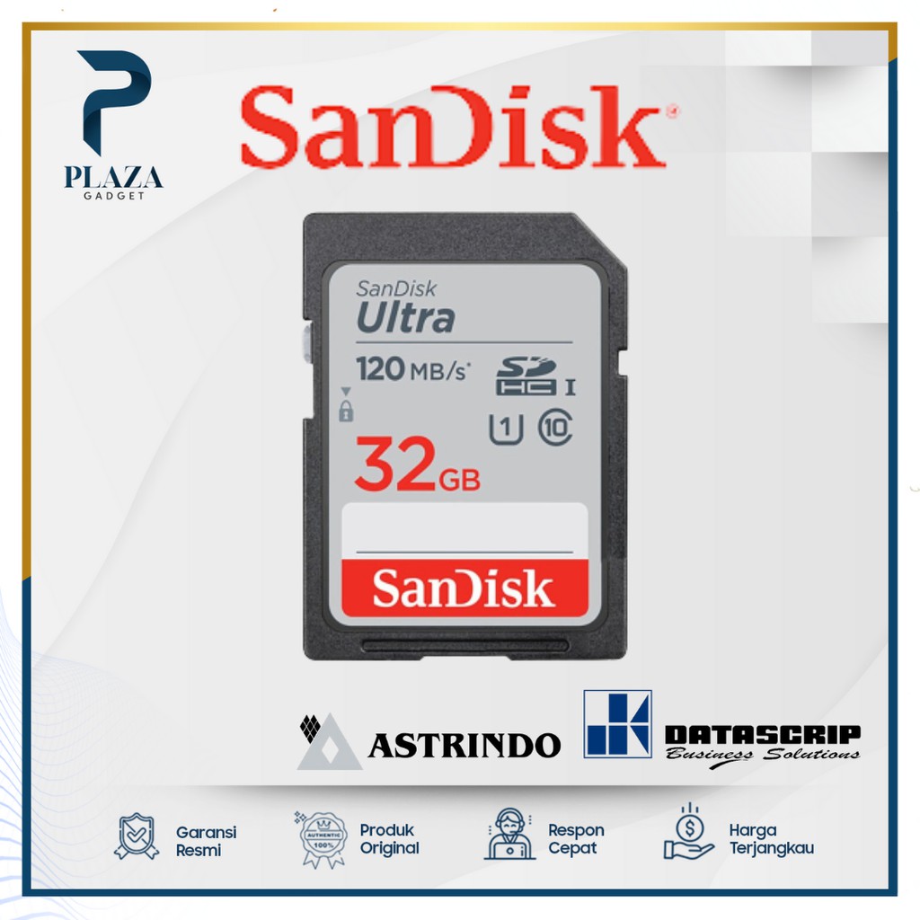 Sdcard SANDISK 32gb 120mbps Ultra / Sd Card 32gb 120MBPS - Original