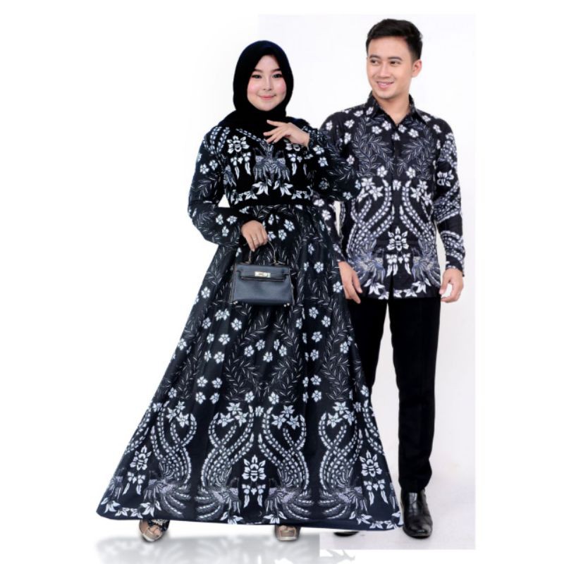 MAJUJAYA BATIK - COUPLE BATIK GAMIS / DRESS BATIK COUPLE - CB308-KODE 5
