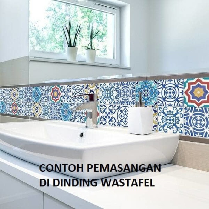 20x50cm Perekat Seni Keramik Lantai Stiker Dinding Diy Dapur Kamar
