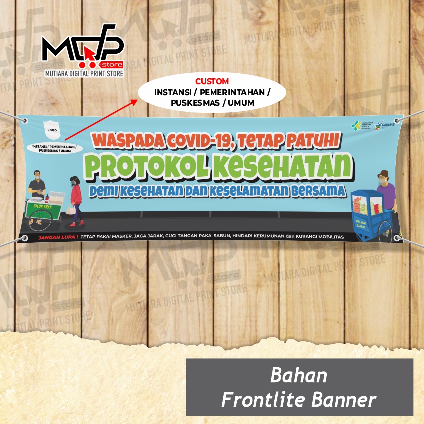 SPANDUK BANNER 2 X 1 M PROKES 5M COVID19 MDPRINTSTORE