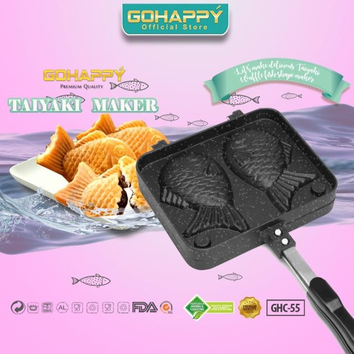 Terlaris Gohappy Taiyaki pan cetakan kue pancake Taiyaki ikan waf