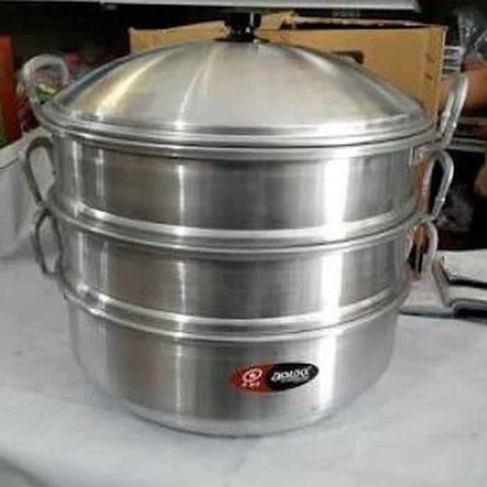 Ori Dandang Langseng Susun 3 Ukuran 33 cm Merk Jawa (Maspion) Kukusan