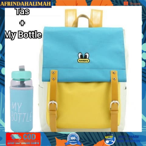 

[TERBARU] Tas Sekolah Backpack Wanita Set My Bottle - Birumuda KUNING