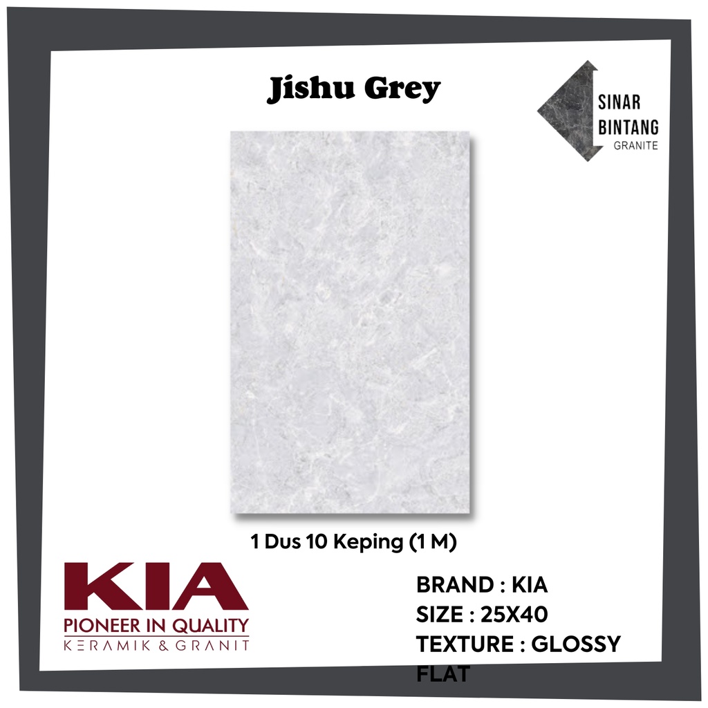 Keramik Murah | Dinding Kamar Mandi 25X40 Jishu Series KIA