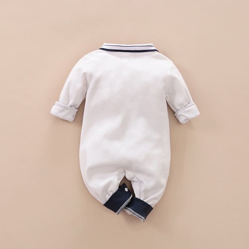 Jumper bayi lakilaki 0-24 bulan PUTIH POLOS / baju bayi lengan panjang / jumper santai baby