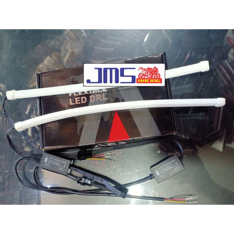 lampu alis drl led running bull aes xbw ukuran 30 cm putih biru merah hijau universal nmax aerox pcx ninja mx beat vario scoopy genio ninja 250 r15 r25 cbr