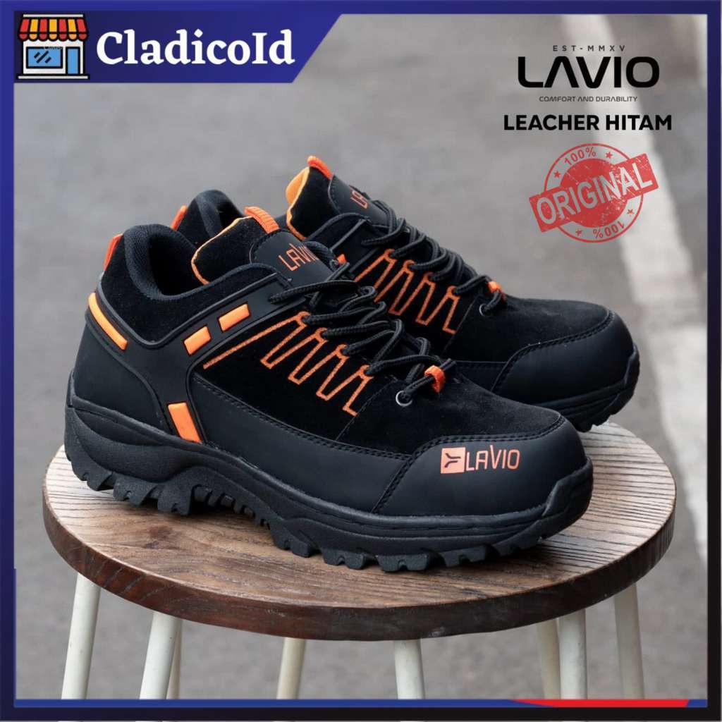 SEPATU SAFETY PRIA BOOT UJUNG BESI KERJA LAPANGAN PROYEK LAVIO LEACHER ORIGINAL HIKING MENDAKI GUNUNG OUTDOOR SEFTY SHOES WORK ADVANTURE OLAH RAGA RUNNING