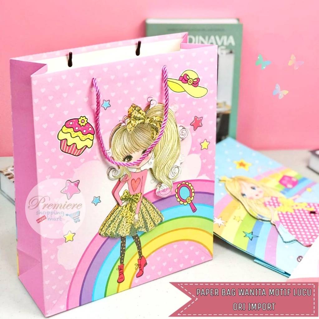 Paper Bag | Tas Kertas Paper Bag | Kantong Kertas - Motif Lucu IMPORT - PSM