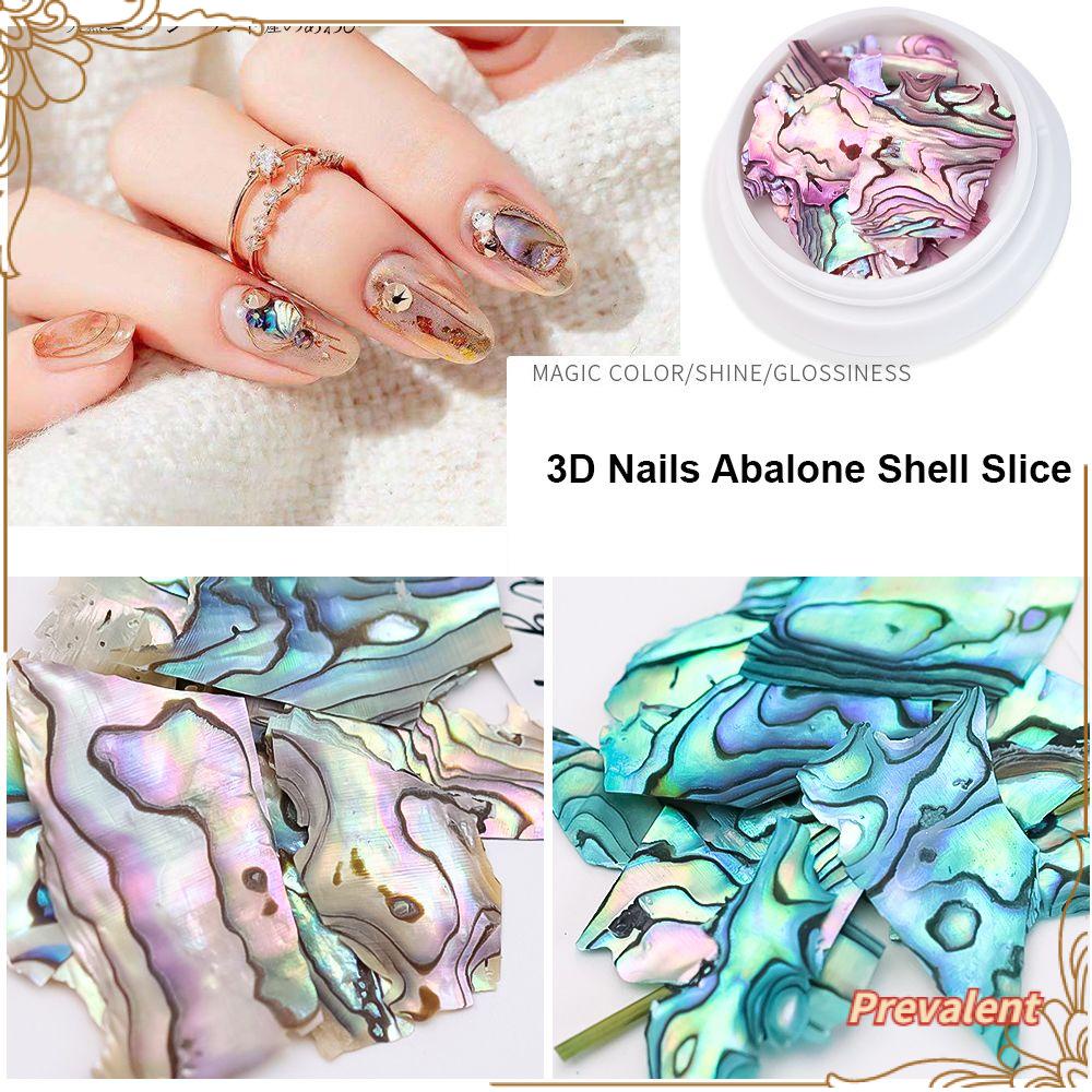 Hiasan Kuku 3D Bentuk Kerang Abaloneberlian Imitasi Untuk Nail Art