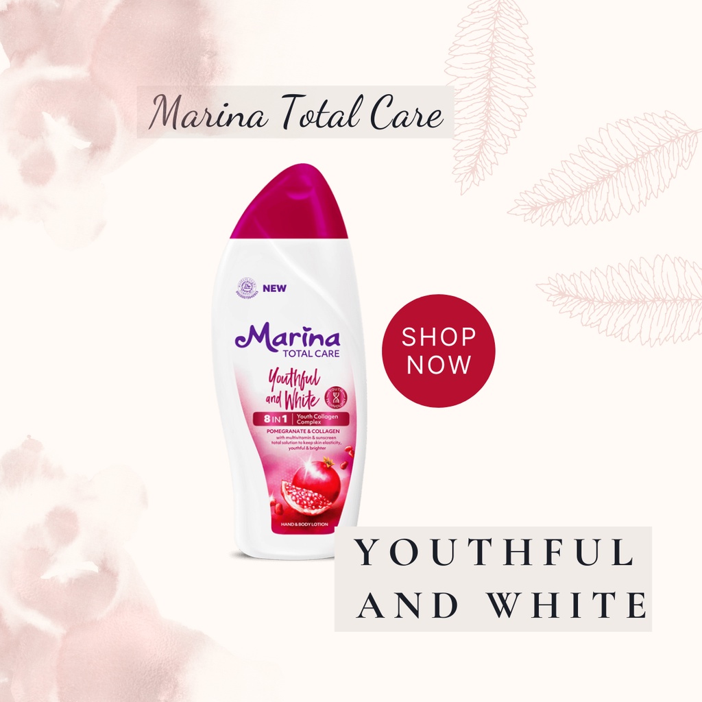 Handbody Lotion Marina Total Care Youthful & White - 460ml