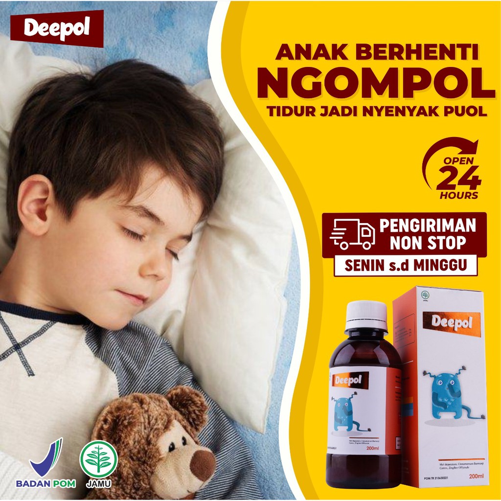 Madu Deepol - Si Kecil Stop Ngompol &amp; Obati Kulit Akibat Ruam Popok Sakit Kulit Lainnya Perlancar Saluran Pencernaan &amp; Atasi Sembelit Anak Isi 200ml