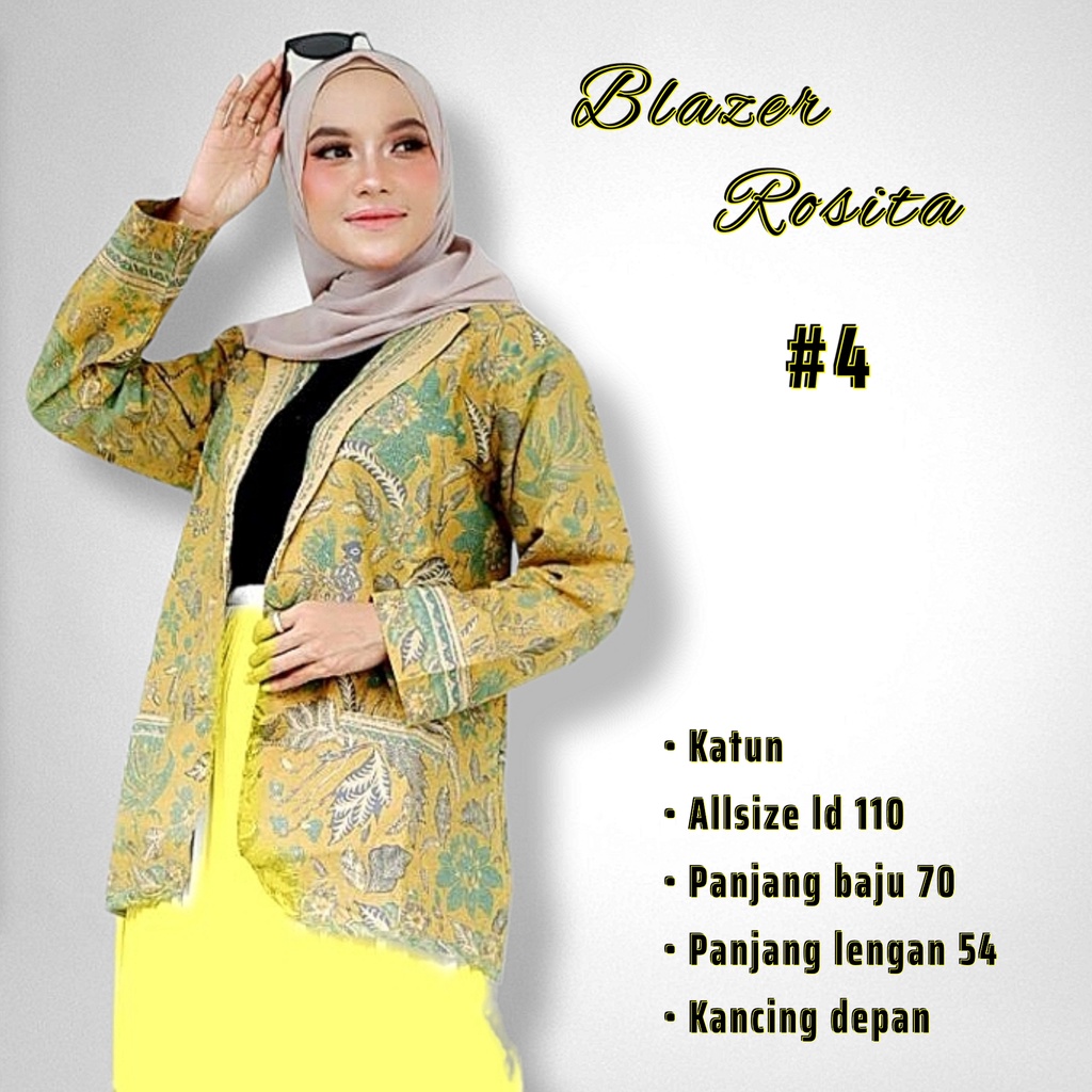 Blazer Rosita batik solo blazer wanita blazer kerja