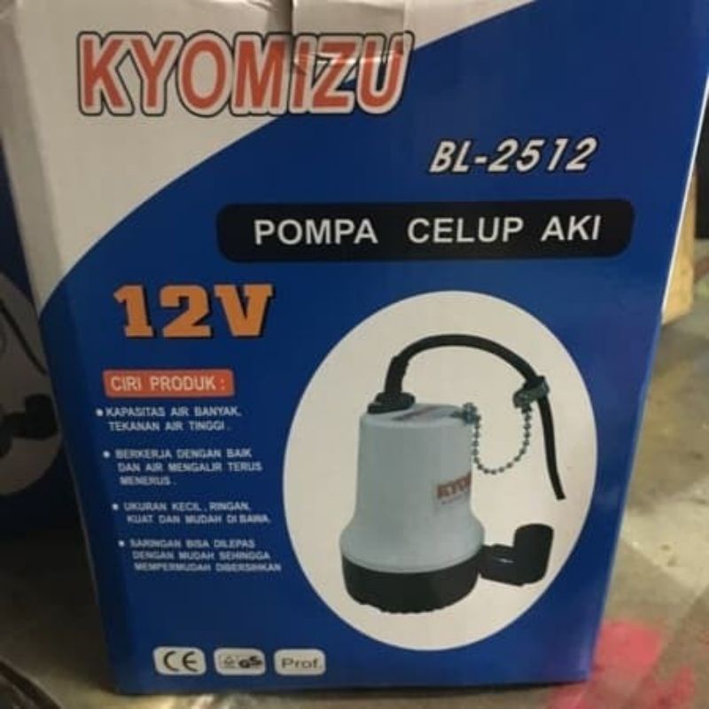 Pompa Air Celup 12V - Submersible Pump DC 12 V KYOMIZU BL-2512 / Pompa Celup pakai Aki