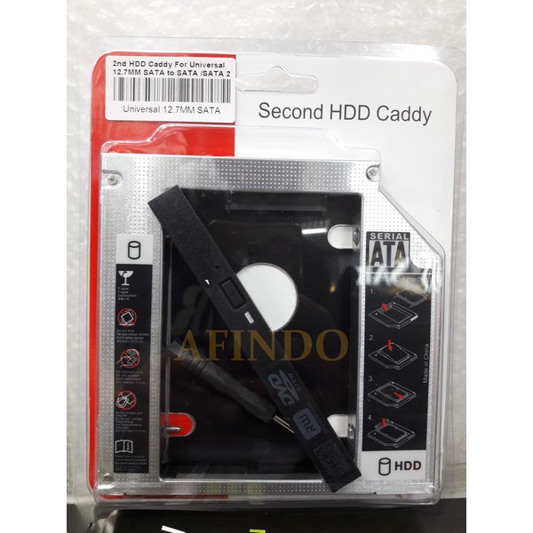 Second CADDY 12.7mm HDD/SSD 2,5&quot; SATA to SATA Adapter For Laptop