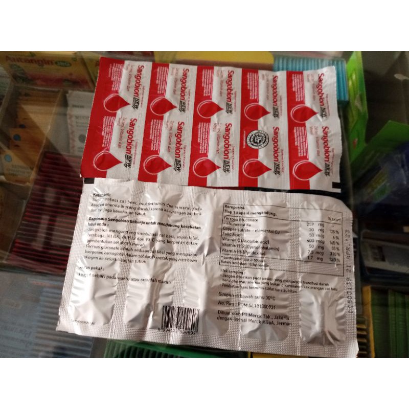 SANGOBION  OBAT PENAMBAH DARAH ISI 10'S - ED 11/2024