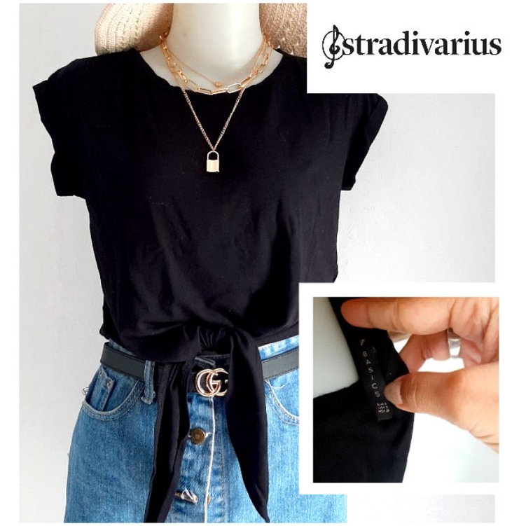 STRADIVARIUS Crop Shirt Ori Store