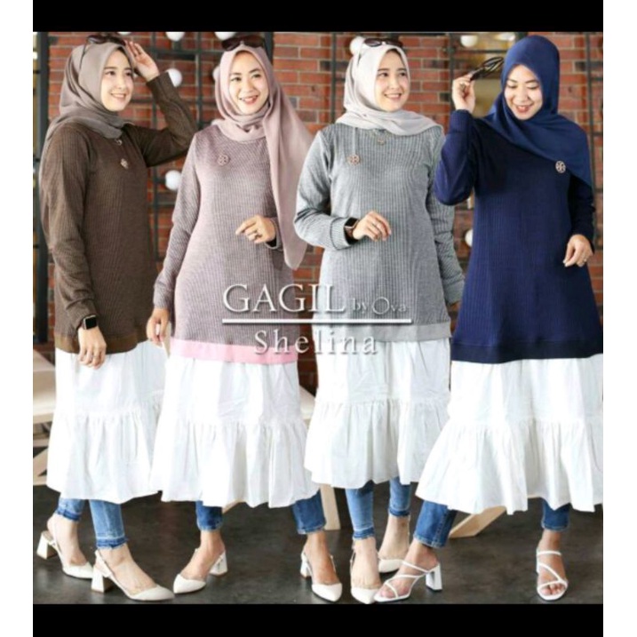 (COD) Long Tunik Shelina by Gagil