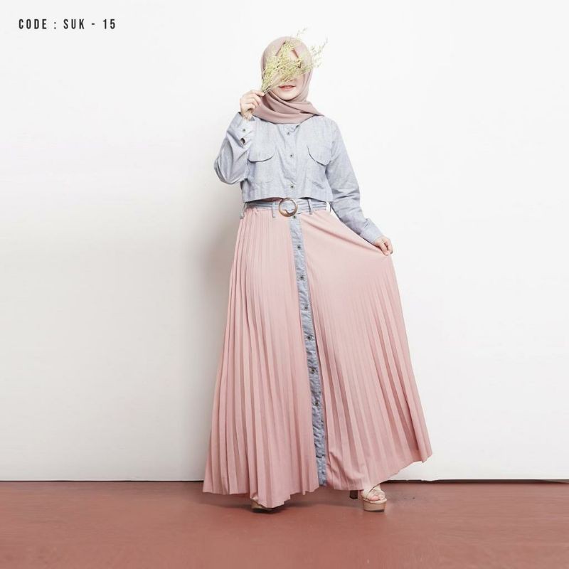 Gamis plisket suk15 by Hi fashion