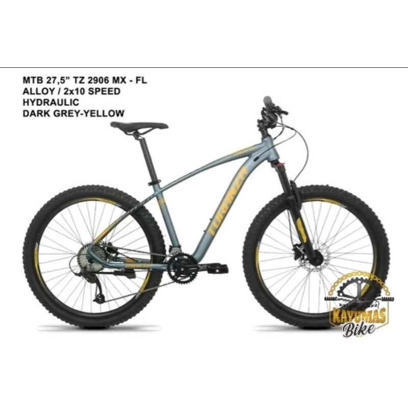 SEPEDA MTB 27.5 PACIFIC TURANZA 2906 MX 2 x 10 SPEED HYDRAULIC DISCBRAKE