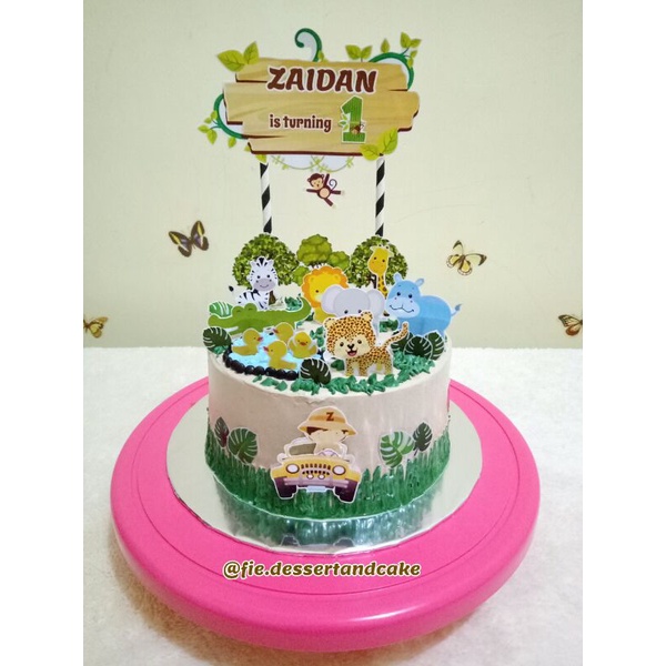 

Animals Zoo Birthday Cake Kue Ulang Tahun Karakter