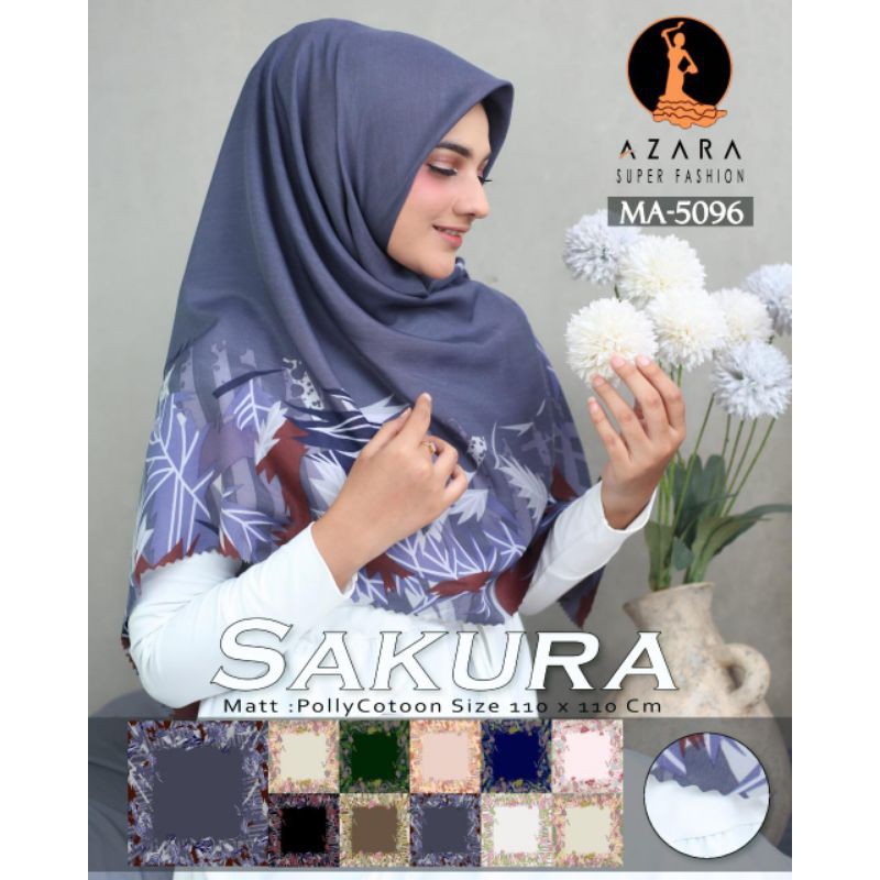 HIJAB SEGIEMPAT MOTIF LASER CUT / AZARA SEGI EMPAT MOTIF