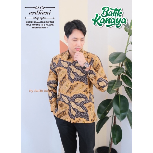 ARDHANI Batik Pria Berlapis Furing Bahan Katun Berkualitas Ekspor