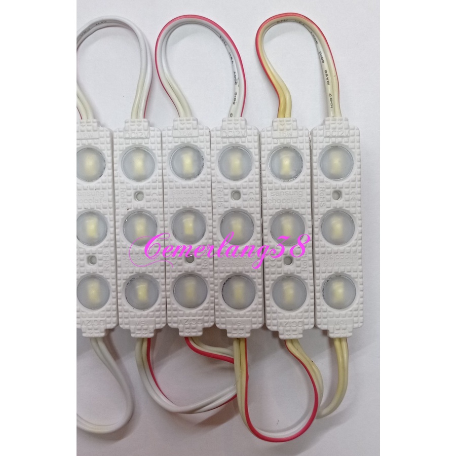 Lampu LED modul 3 Mata/Lampu LED module 3 mata /12V - PUTIH