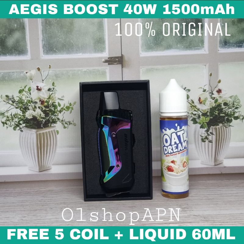 Elektronik viral NEW PROMO ELEKTRONIK Komplit Vapee  100% Original AEGISS BOOST 40 Watt free 5 Coill + 60ml // Alat anti nyamuk elektrikberkualitas ORIGINAL