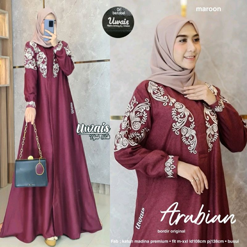 Arabian maxy gress gamis katun bordir busui
