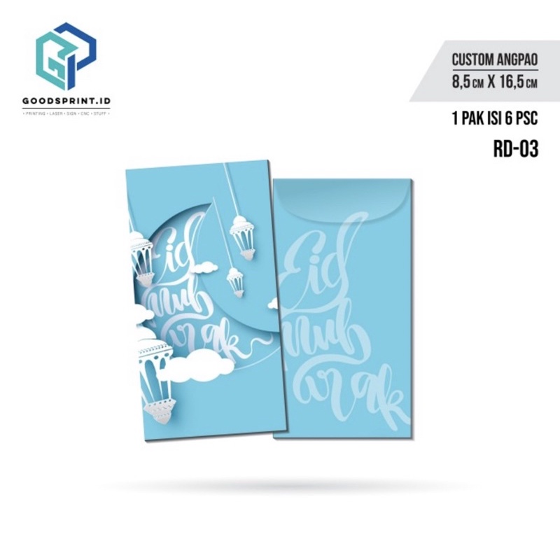 

Amplop THR Lebaran / Amplop Lebaran Idul Fitri Isi 6 pcs / Amplop Ukuran 16x8 cm