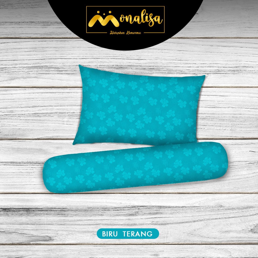 Monalisa Emboss BedCover SET Sprei Uk 100/120 - Biru Terang