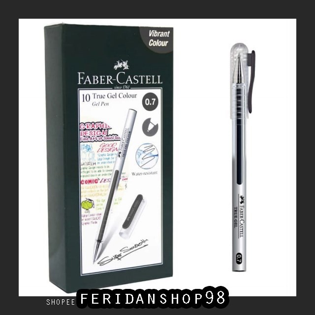 

BT297 FABER-CASTELL TRUE GEL BEST PEN -- BLACK INK 0.7 MM BY FERIDANSHOP98