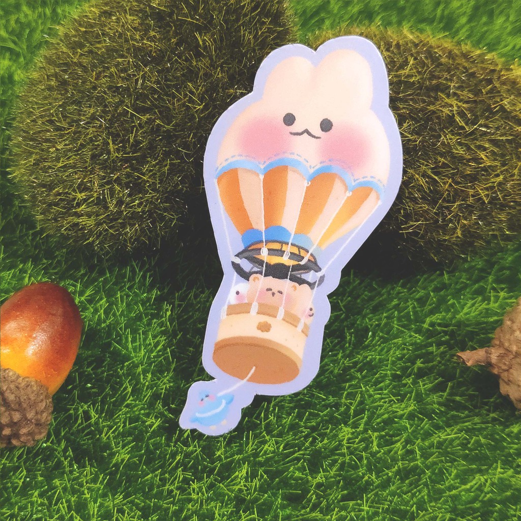 

Cestea Balloon Vynil Sticker Balon Udara Petualangan Traveling Stiker