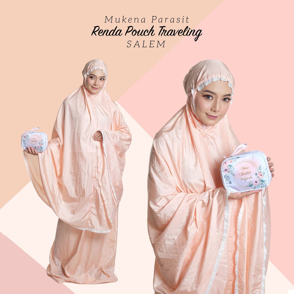 Mukena Dewasa Parasit Renda Pouch Traveling (JUMBO)