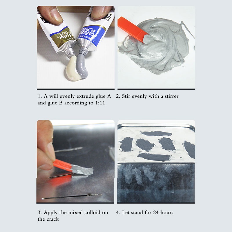 【100 gr】Lem AB Epoxy Kuat/Metal Casting Glue/Anti Bocor Lem AB Epoksi/A+B Lem Super Kuat