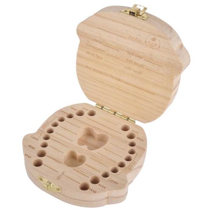 Kotak Tempat Gigi Susu Bayi Baby Teeth Wood Box