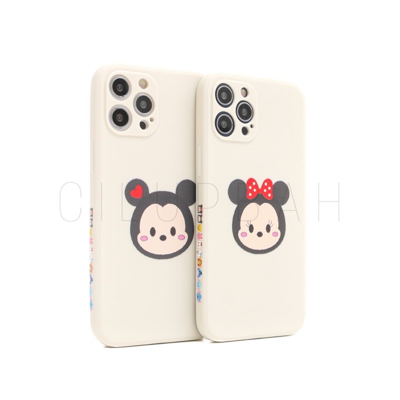 MICKEY&amp;MINNIE CUTE COUPLE CARTOON SOFT CASE LENS COVER iPhone 6 7 8 SE 6+ 7+ 8+ X XR XS 11 12 MINI PRO MAX