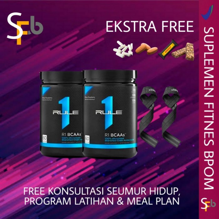 Kesehatan - Rule 1 One 60 Serving Bcaa Powder Suplemen Fitnes Kesehatan Gym