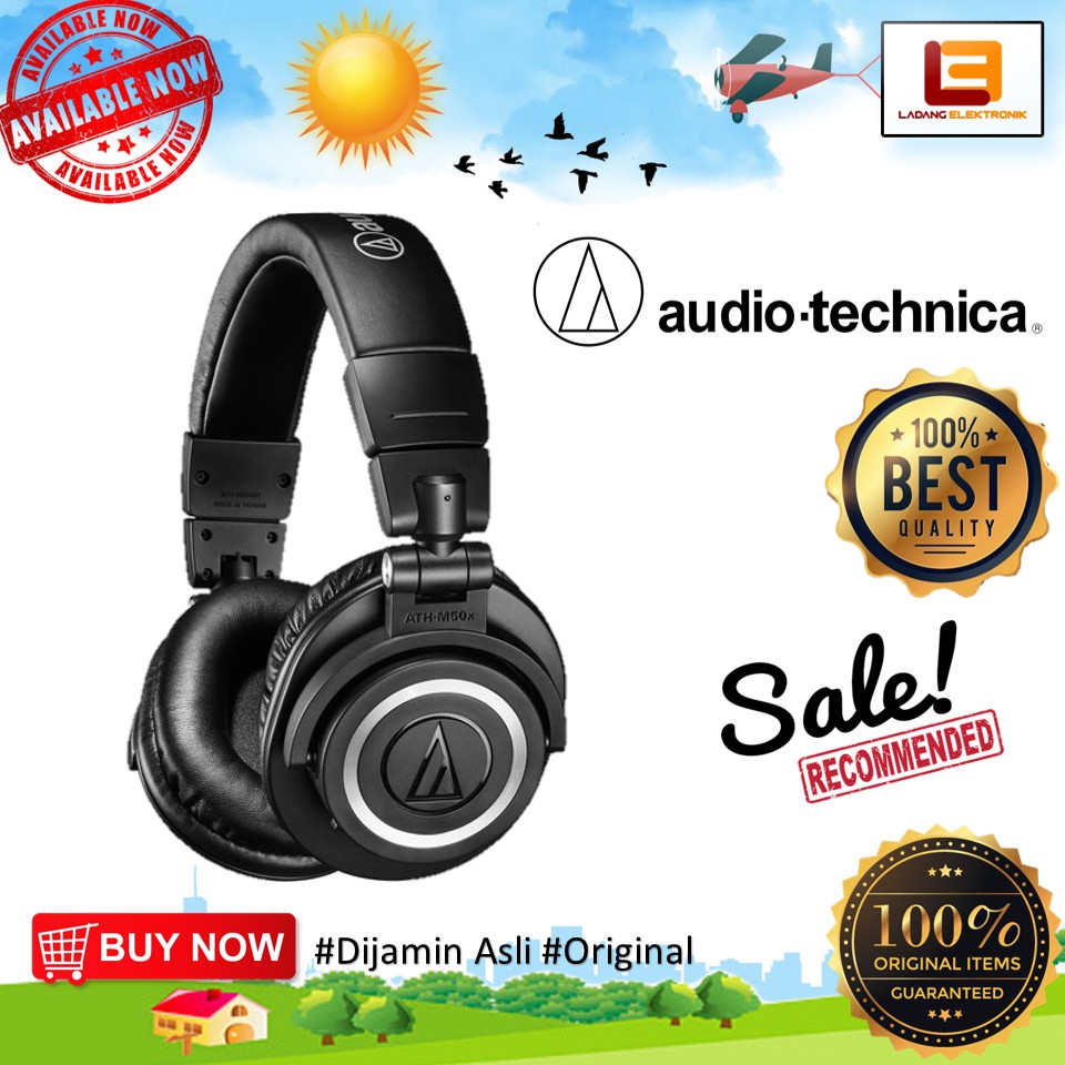 Jual Audio-Technica ATH-M50xBT Wireless Over-Ear Headphone | Shopee ...