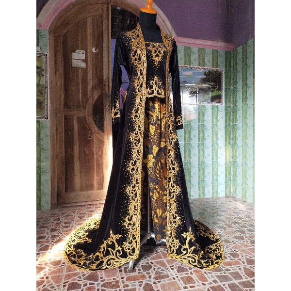 kebaya bludru full payet jepang/kebaya kutubaru payet jepang