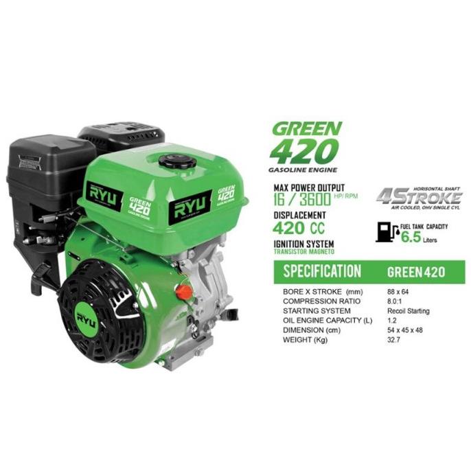 New Ryu Mesin Penggerak Bensin Rs420 Gasoline Engine 16 Hp Rs 420