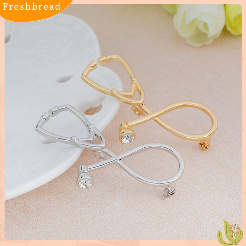 [ TERLARIS]Brooch Durable Reusable Stethoscope Shape Unisex Vintage Brooch for Work