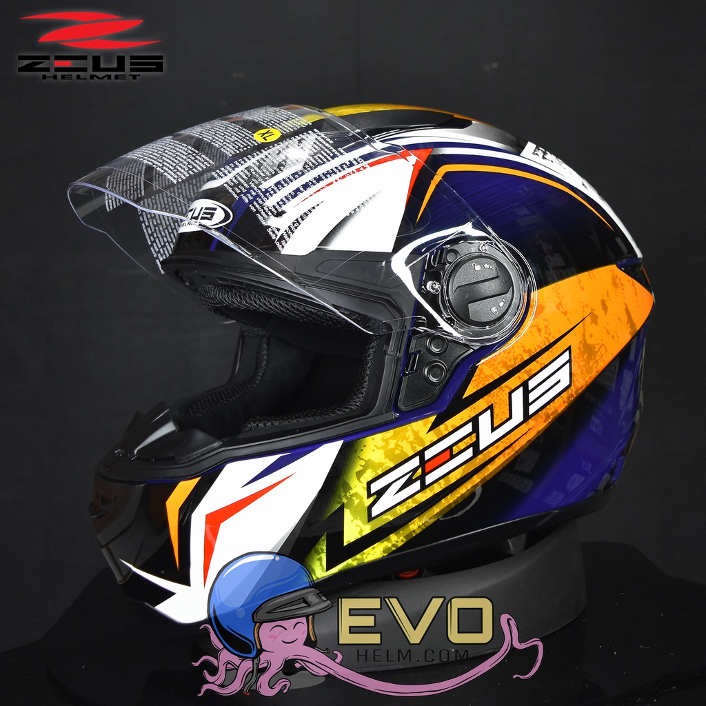 HELM ZEUS 811 AL52 ORANGE ( FREE VISOR SMOKE ) ZEUS FULLFACE MOTIF TERBARU ZS811 ORIGINAL HELM ZEUS FULL FACE ZS-811 ( ONGKIR 2KG )