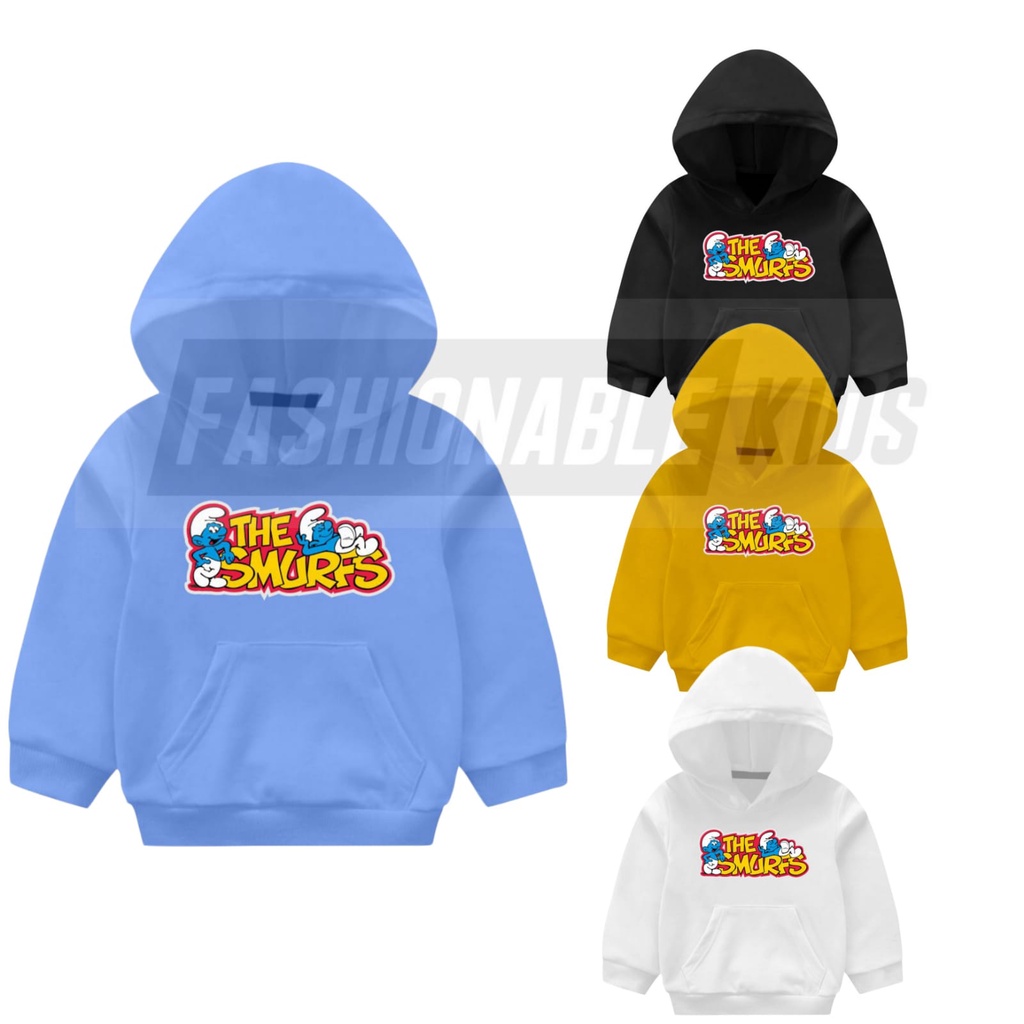 Sweater Anak Hoodie Anak Jaket Anak Laki laki The Smurfs Usia 1-7thn