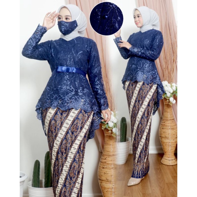 SET KEBAYA VALEERIA - PAKAIAN KEBAYA TERLARIS 2021 - KEBAYA WISUDAAN CANTIK - MODEL KEBAYA KEKINIAN-3