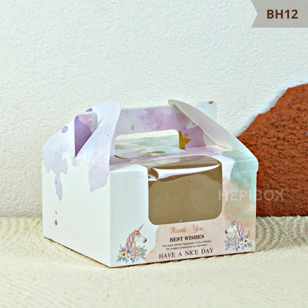 Box Cupcake Isi 4 / Box Pudding / Box Muffin / Kotak Cupcake / Kotak Pudding / Kotak Muffin / Kotak Hampers Kue I BH12