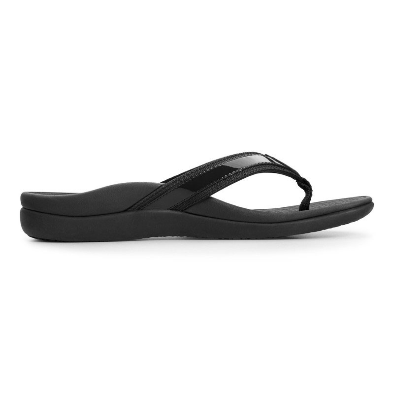 Vionic Islander Black Sandals Wanita - Hitam