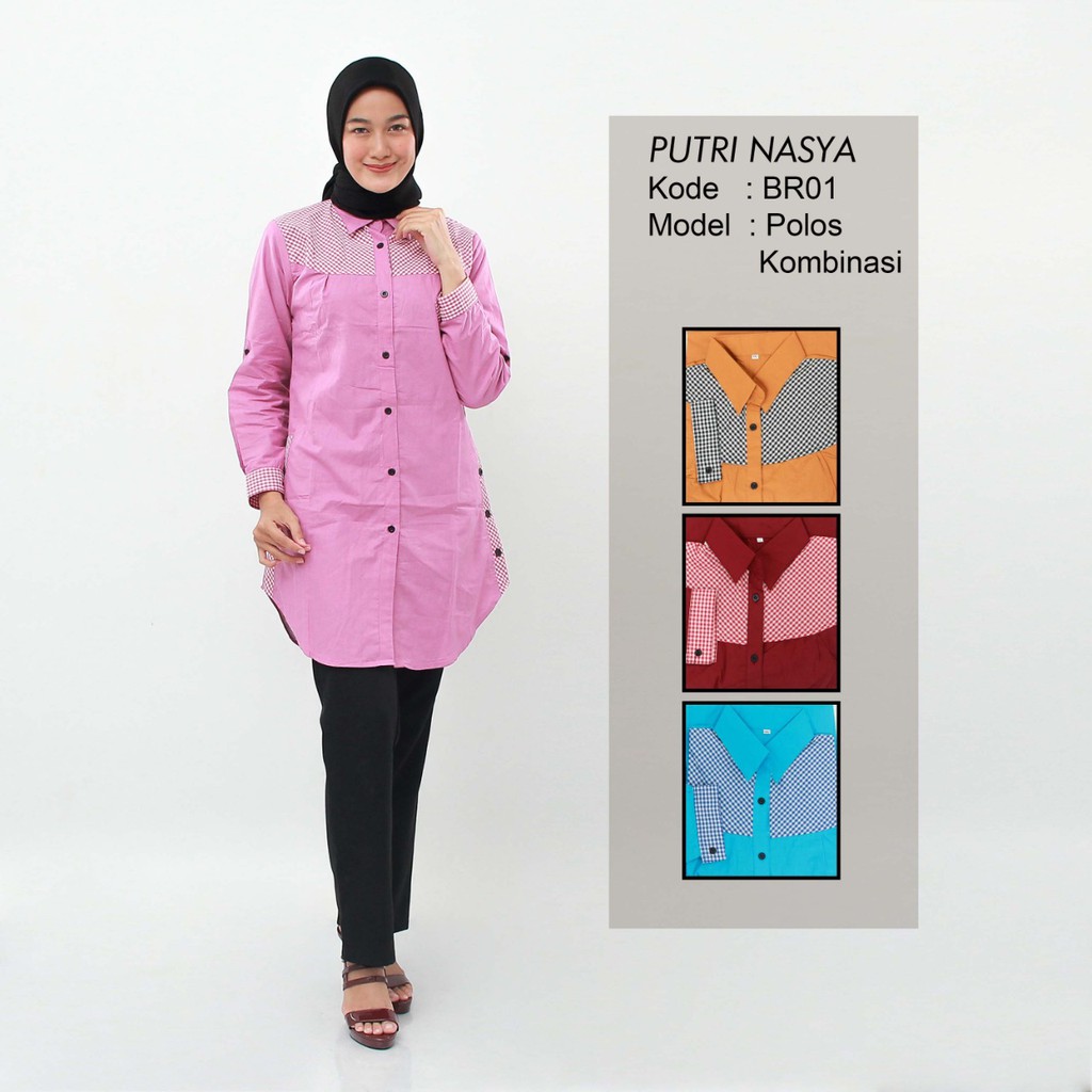 Pakaian Wanita Size M L XL XXL Murah Meriah / SALE - ATASAN WANITA SAFIRA1 BHN KATUN / OXFORD